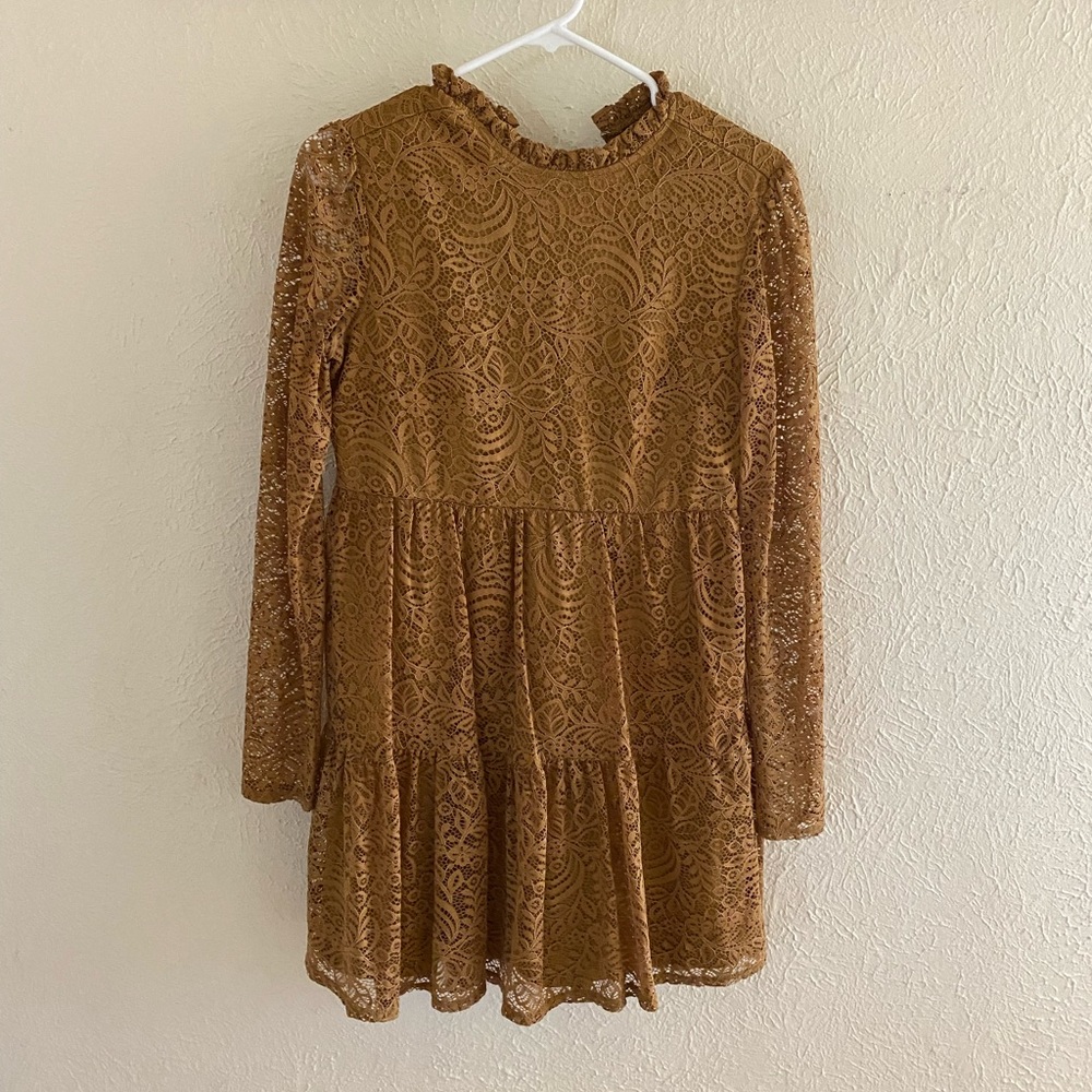 Mustard Lace Babydoll Dress